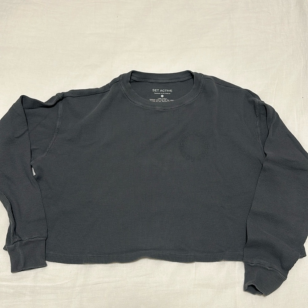 set active cropped long sleeve shirt